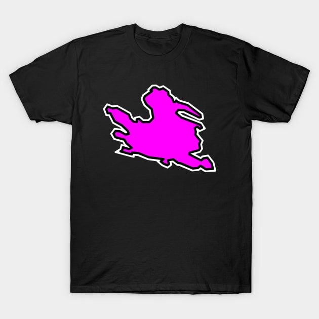 Mayne Island Silhouette in Pink Magenta - Simple Solid Colour - Mayne Island T-Shirt by City of Islands